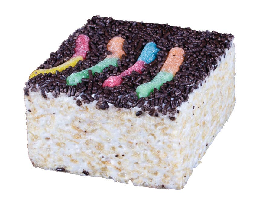 The Crispery “Worms in Dirt” Marshmallow Treats