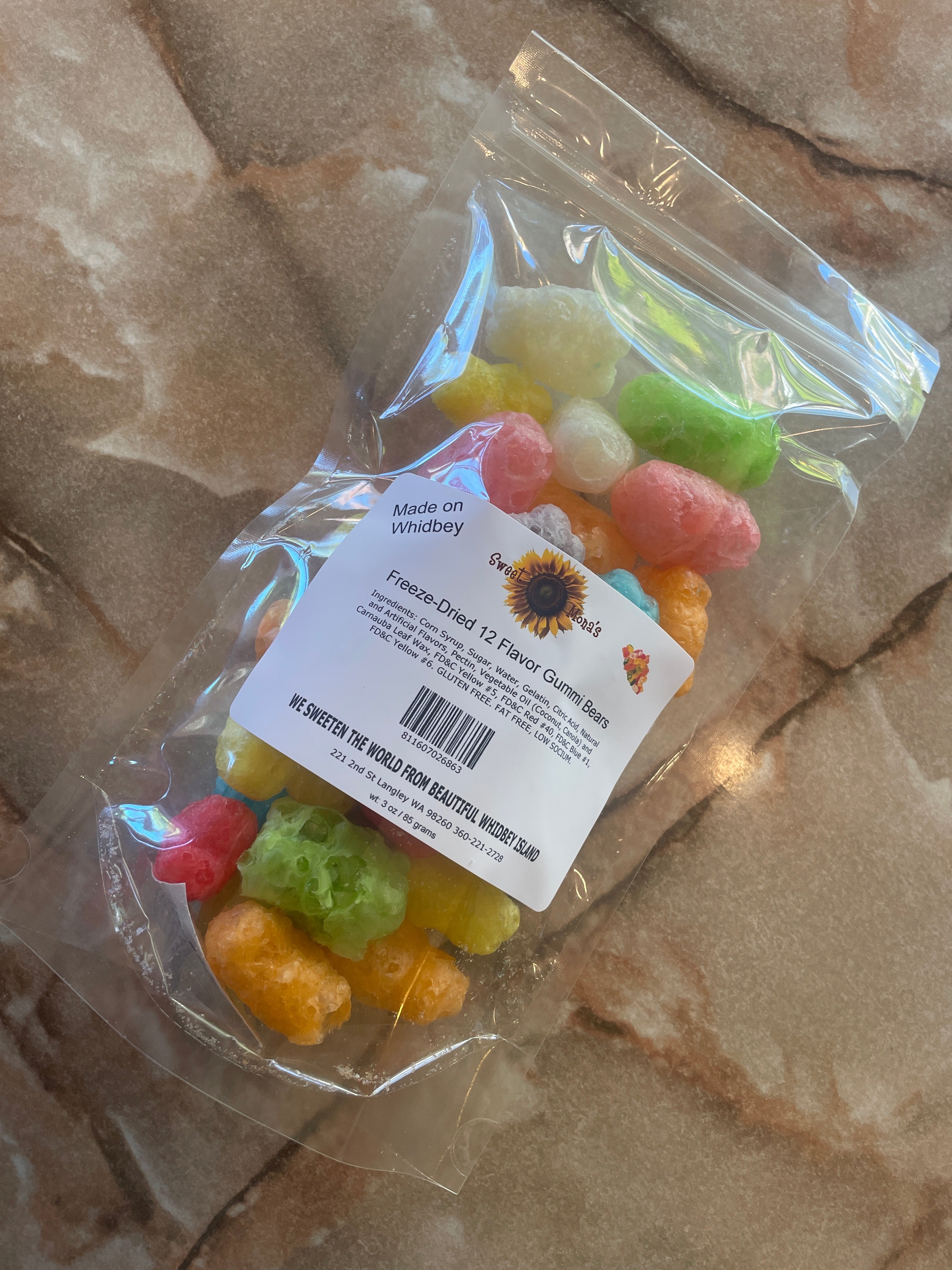 Freeze Dried 12-Flavor Gummy Bears | Sweet Mona's Chocolates