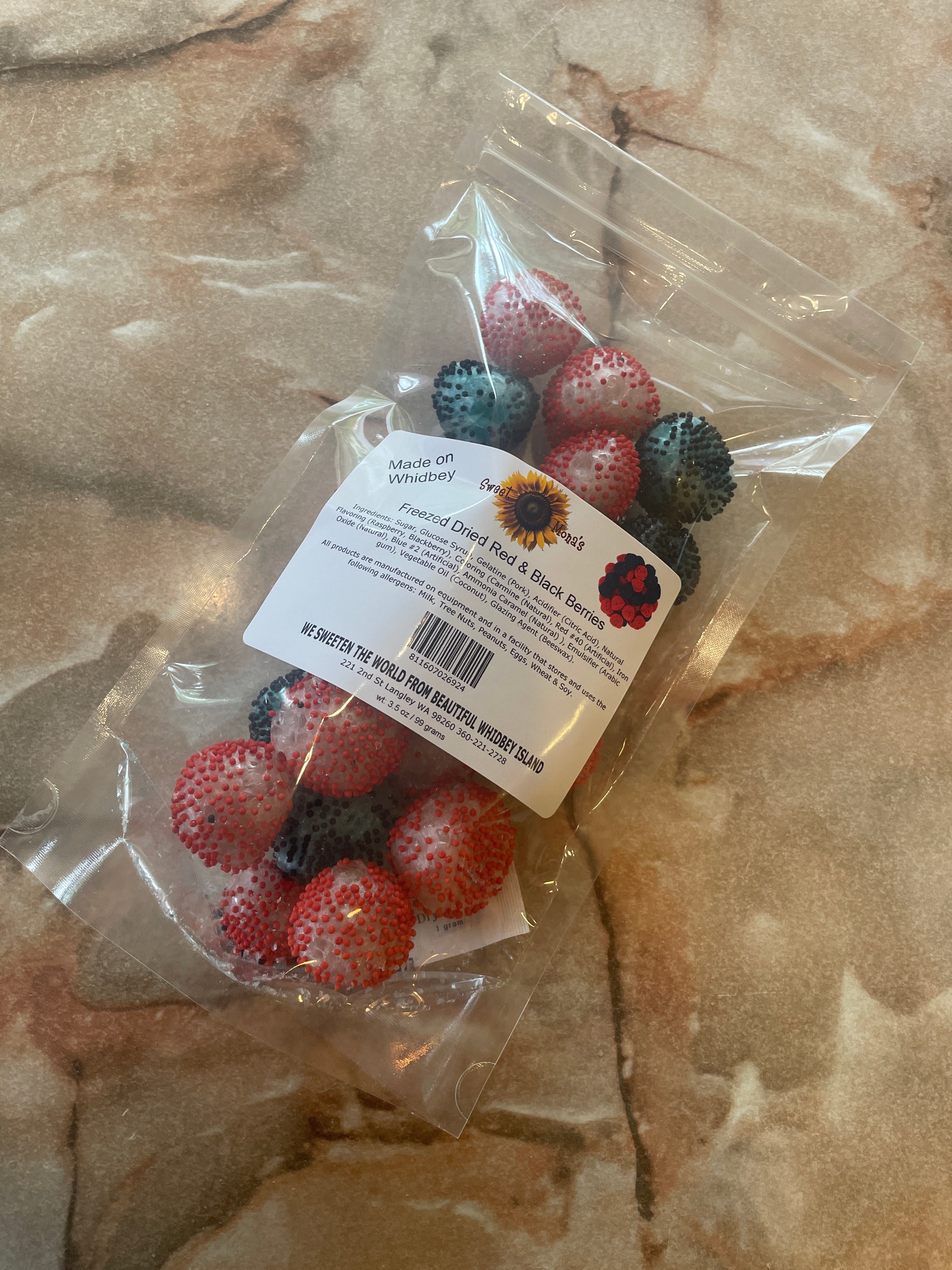 Freeze Dried Black and Red Sea Monsters Berries 3 oz bag