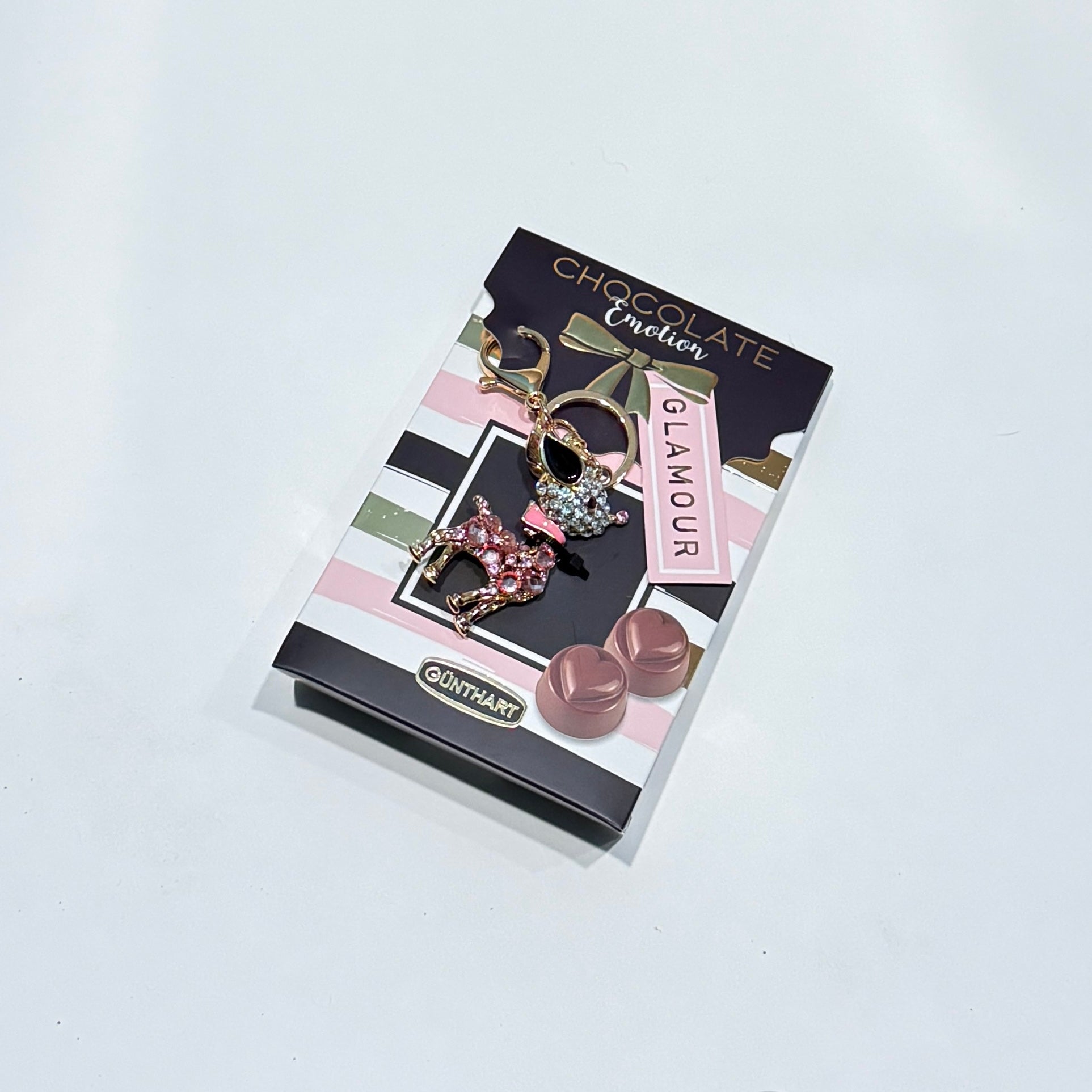 Gunthart Keychain "Glamour Collection" Assortment a Box of Milk Chocolate Cream Pralines