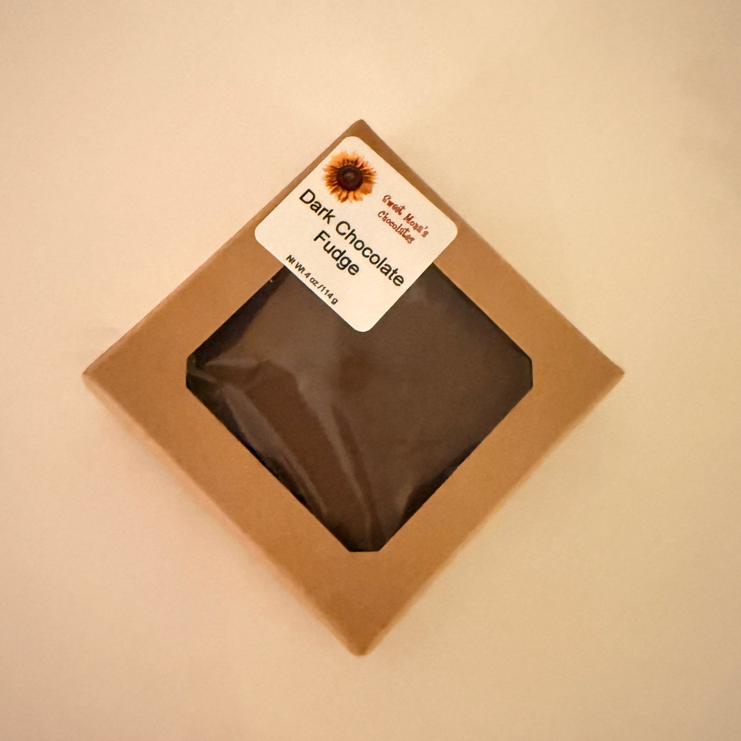 Dark Fudge in a 4 oz square