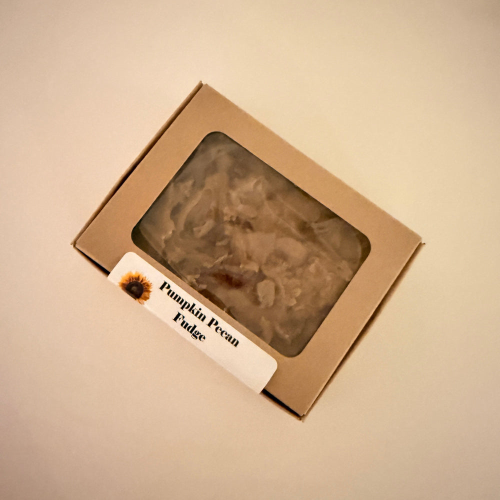 Pumpkin Pecan Fudge in an 8 oz slab