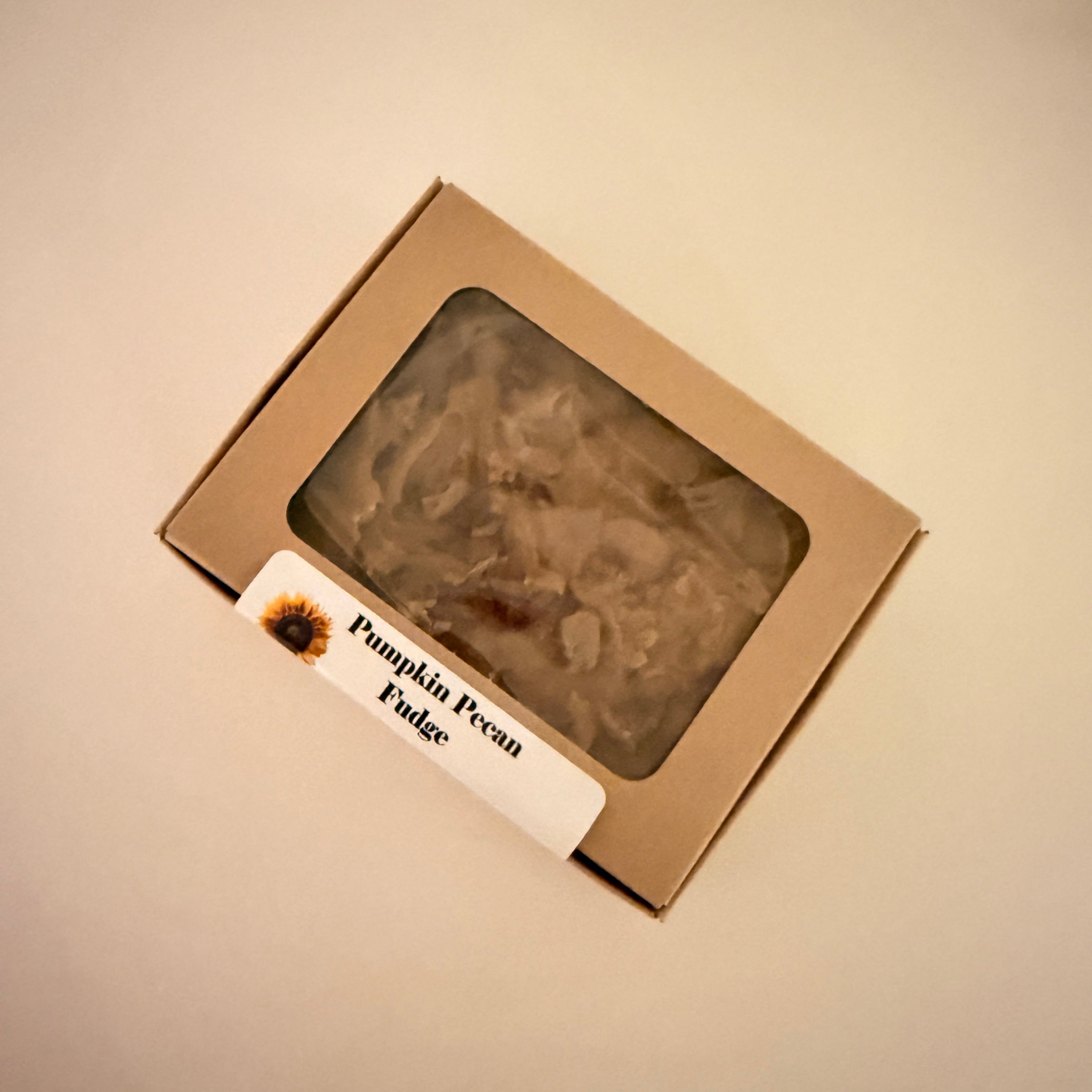 Pumpkin Pecan Fudge in an 8 oz slab