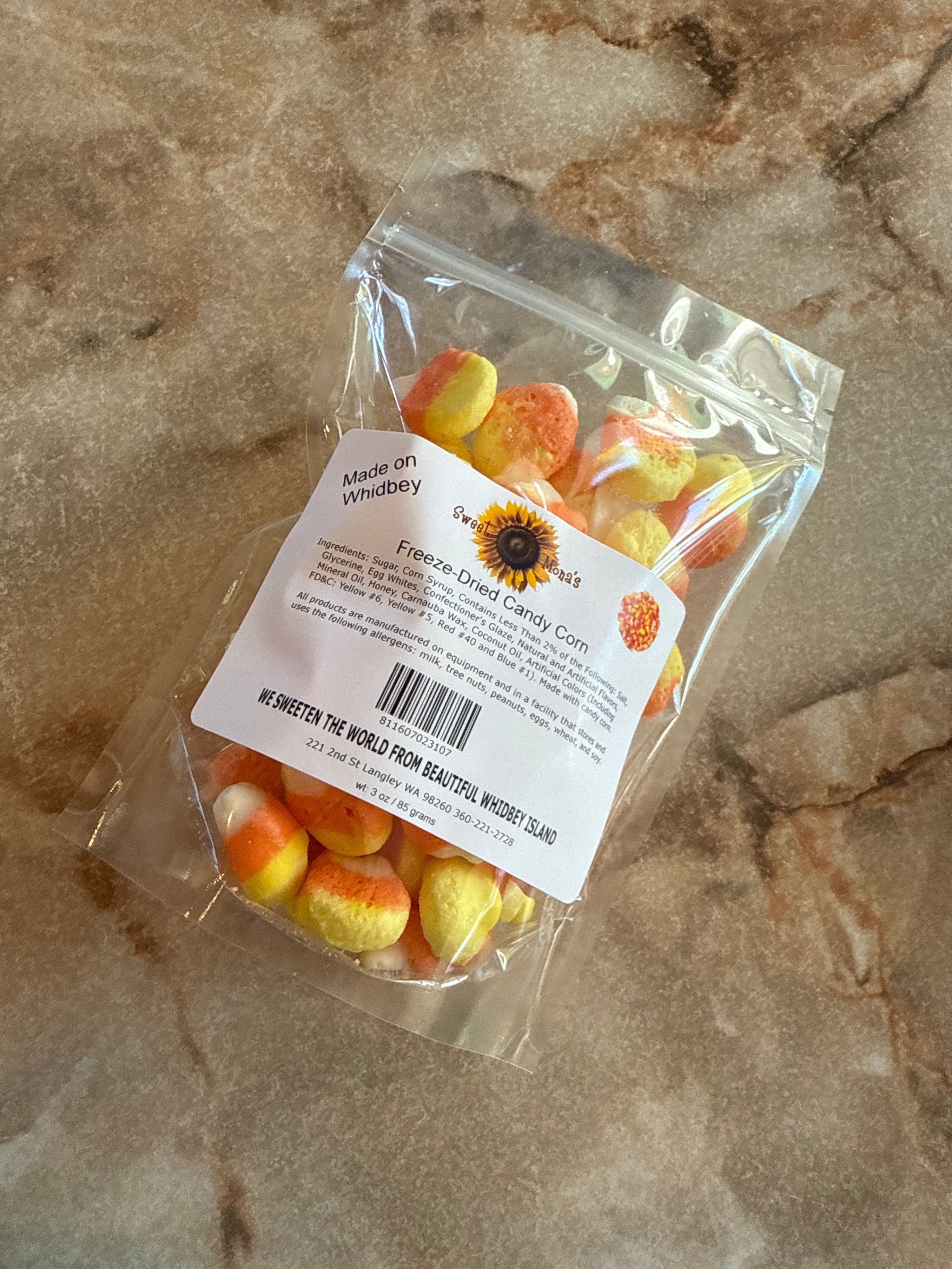 Freeze Dried Candy Corn in a 3 oz bag