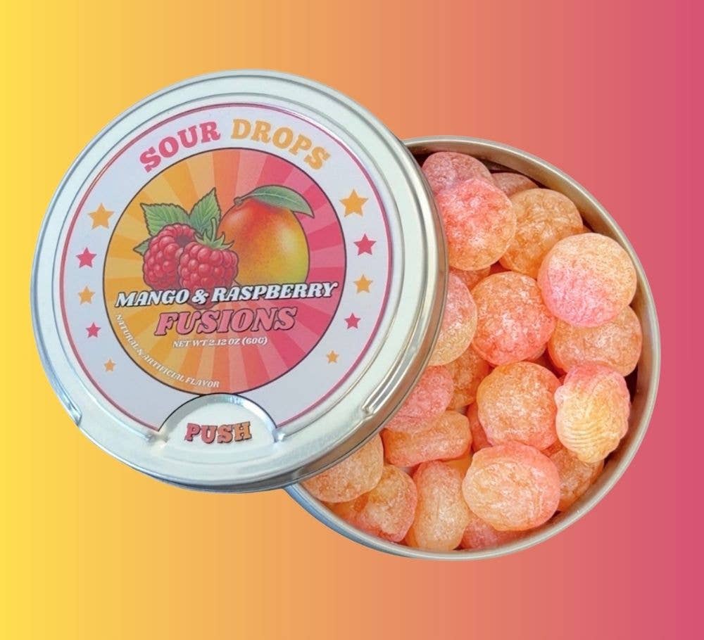 Mango Raspberry Fusions: 3.5oz Dye-Free Candy Tins