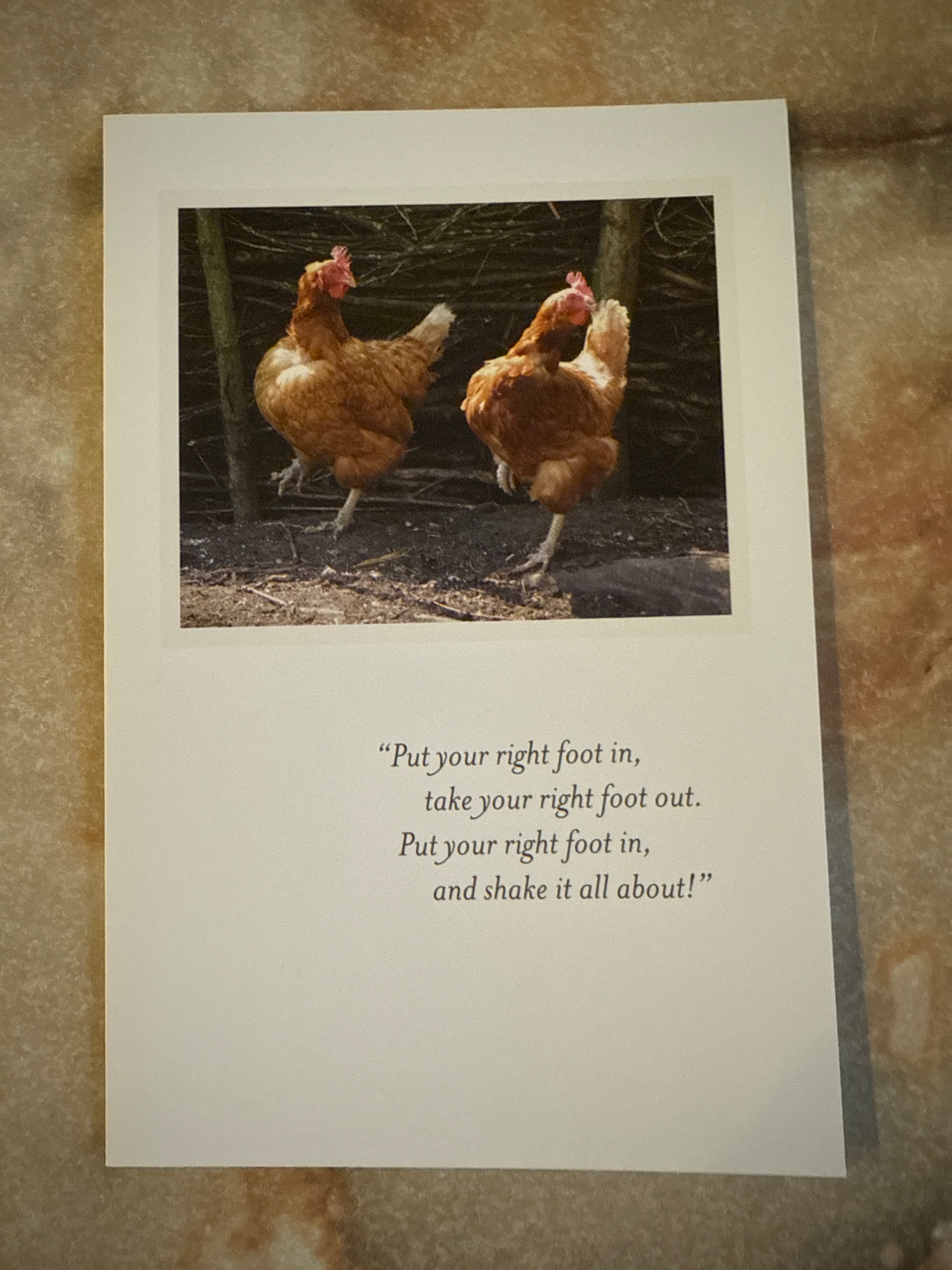 Dancing Chickens Birthday Card