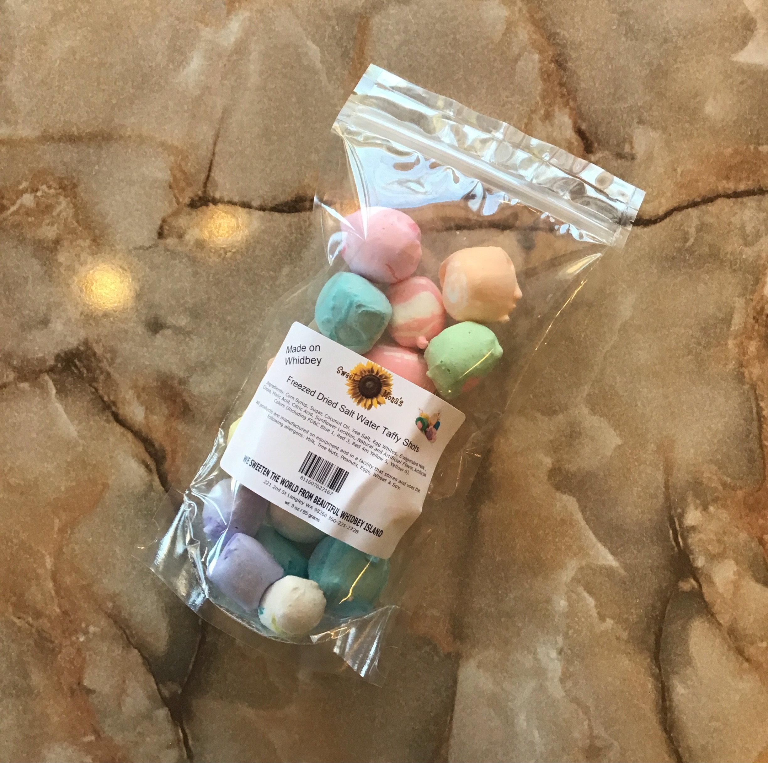 Freeze Dried Salt Water Taffy Shots 3 oz bag