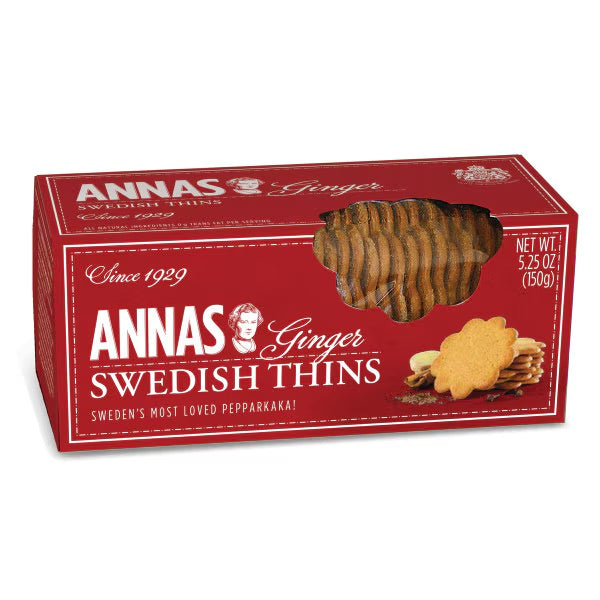 Annas Swedish Ginger Thins 5.25oz Box
