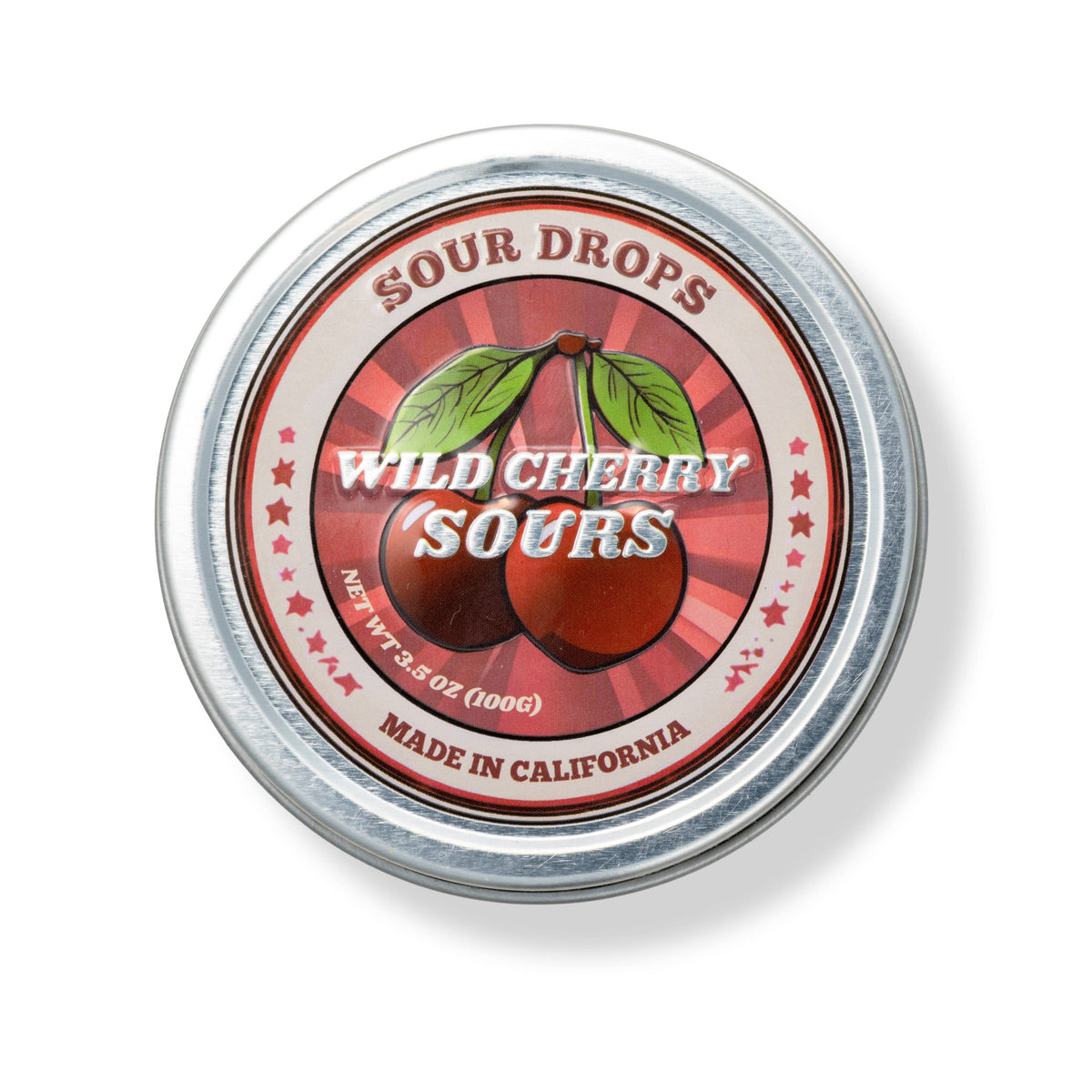 Wild Cherry Sours: 3.5oz Dye-Free Candy Tins