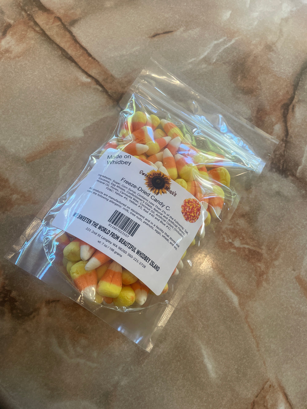 Freeze Dried Candy Corn in a 7 oz bag