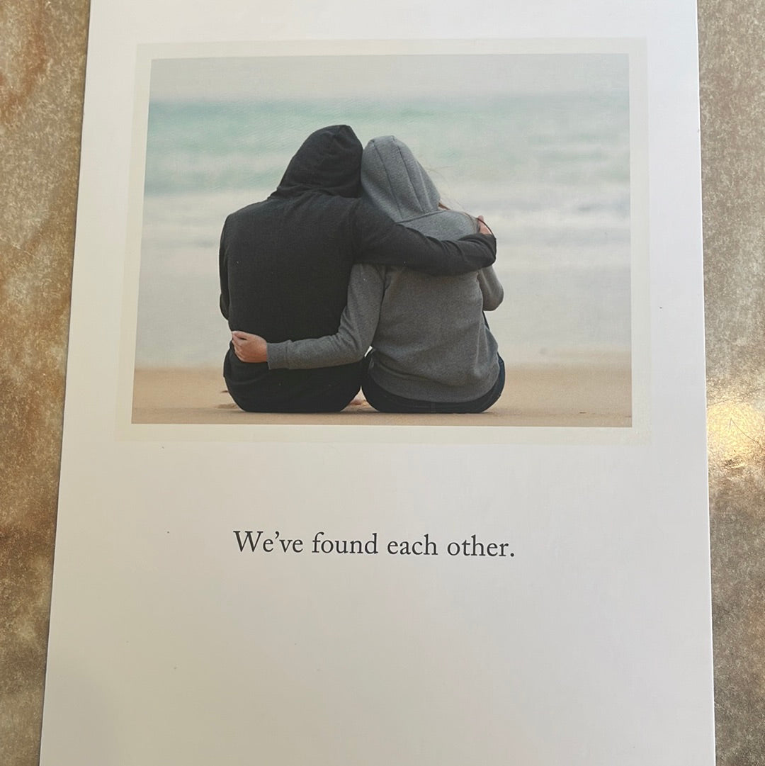 Hoodie Beach Couple Loving Each Other Card