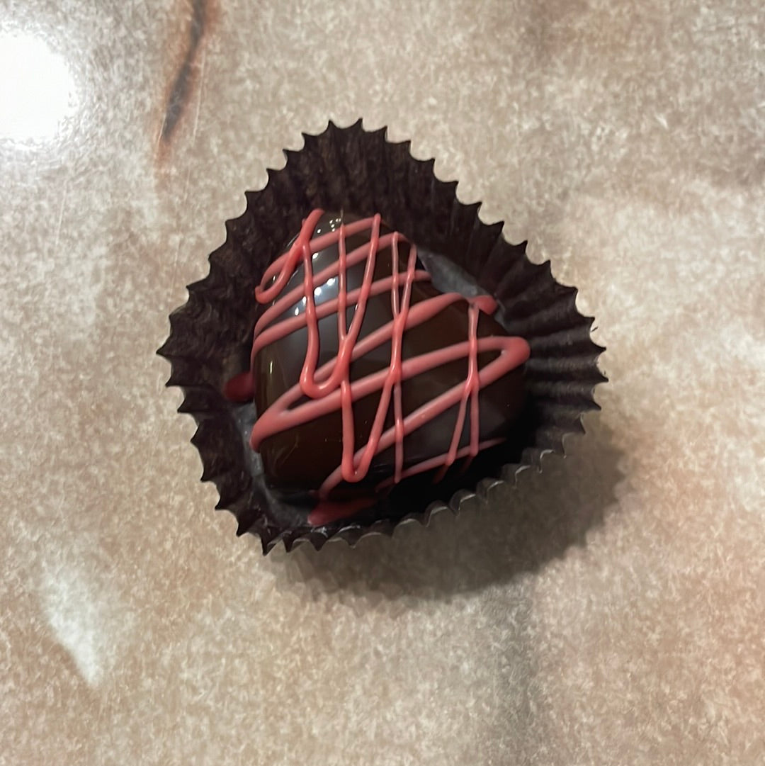 Dark Chocolate Tahitian Vanilla Heart Truffle
