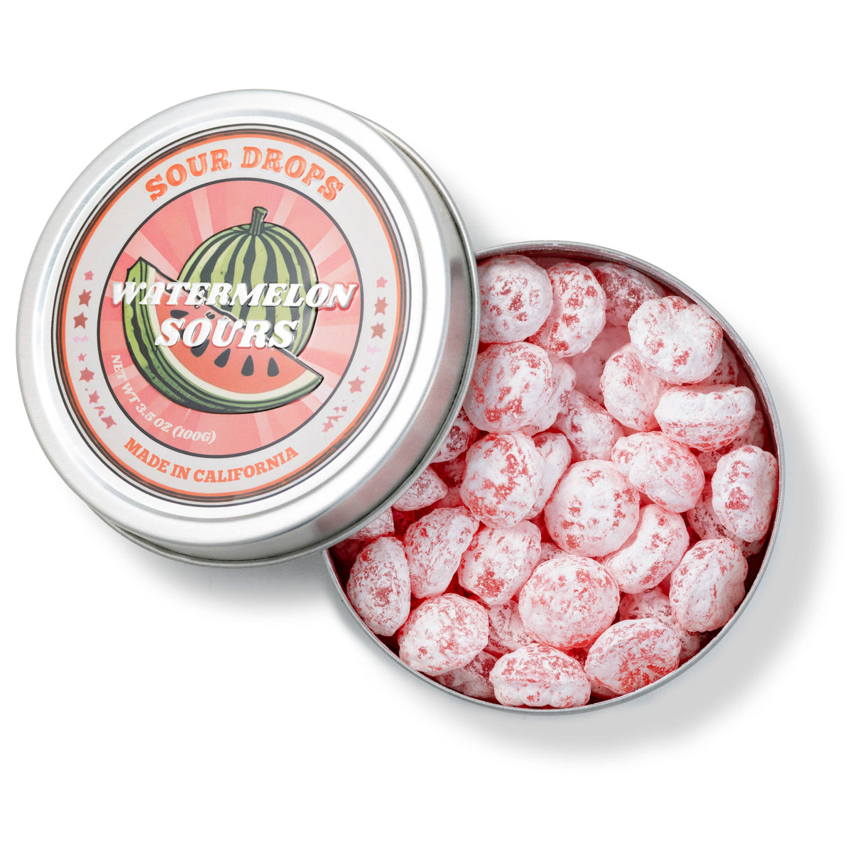 Watermelon Sours: 3.5oz Dye-Free Candy Tins