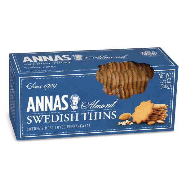 Annas Swedish Almond Thins 5.25oz Box
