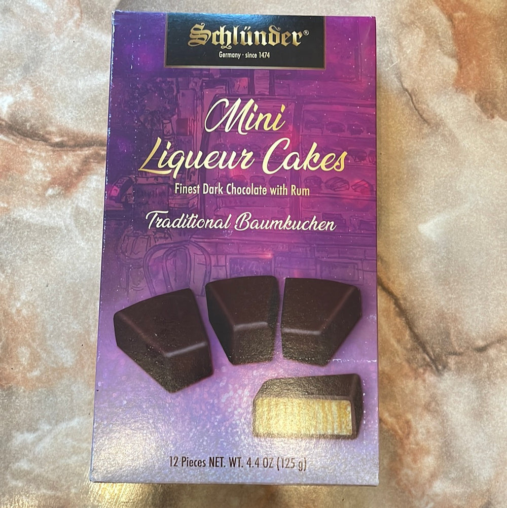 Schlunder Mini Liqueur Cakes Dark Chocolate with Rum 4.4 oz