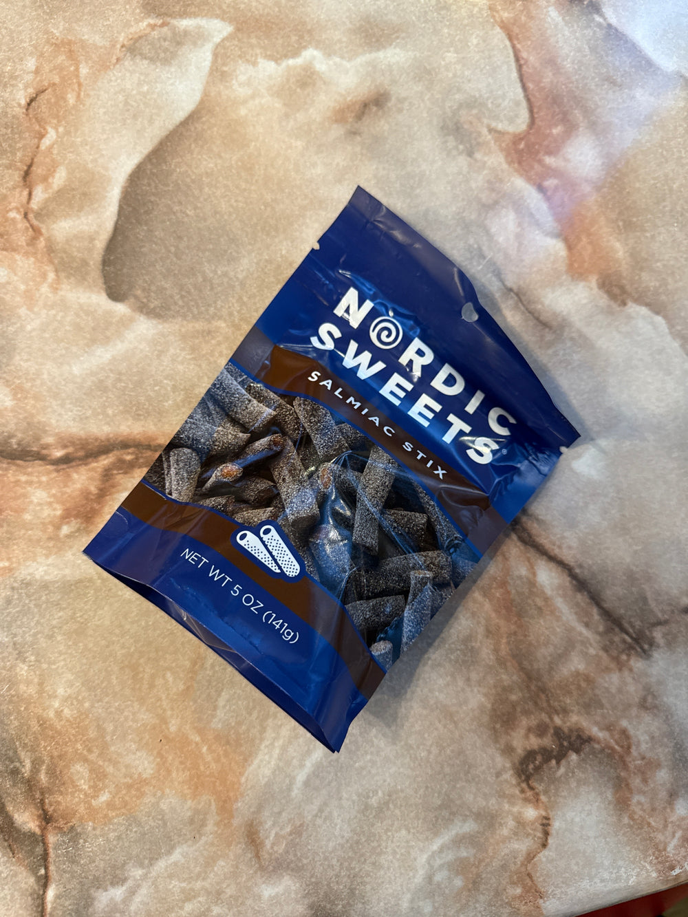 Nordic Sweets Salmiac Stix in a 5 oz Bag