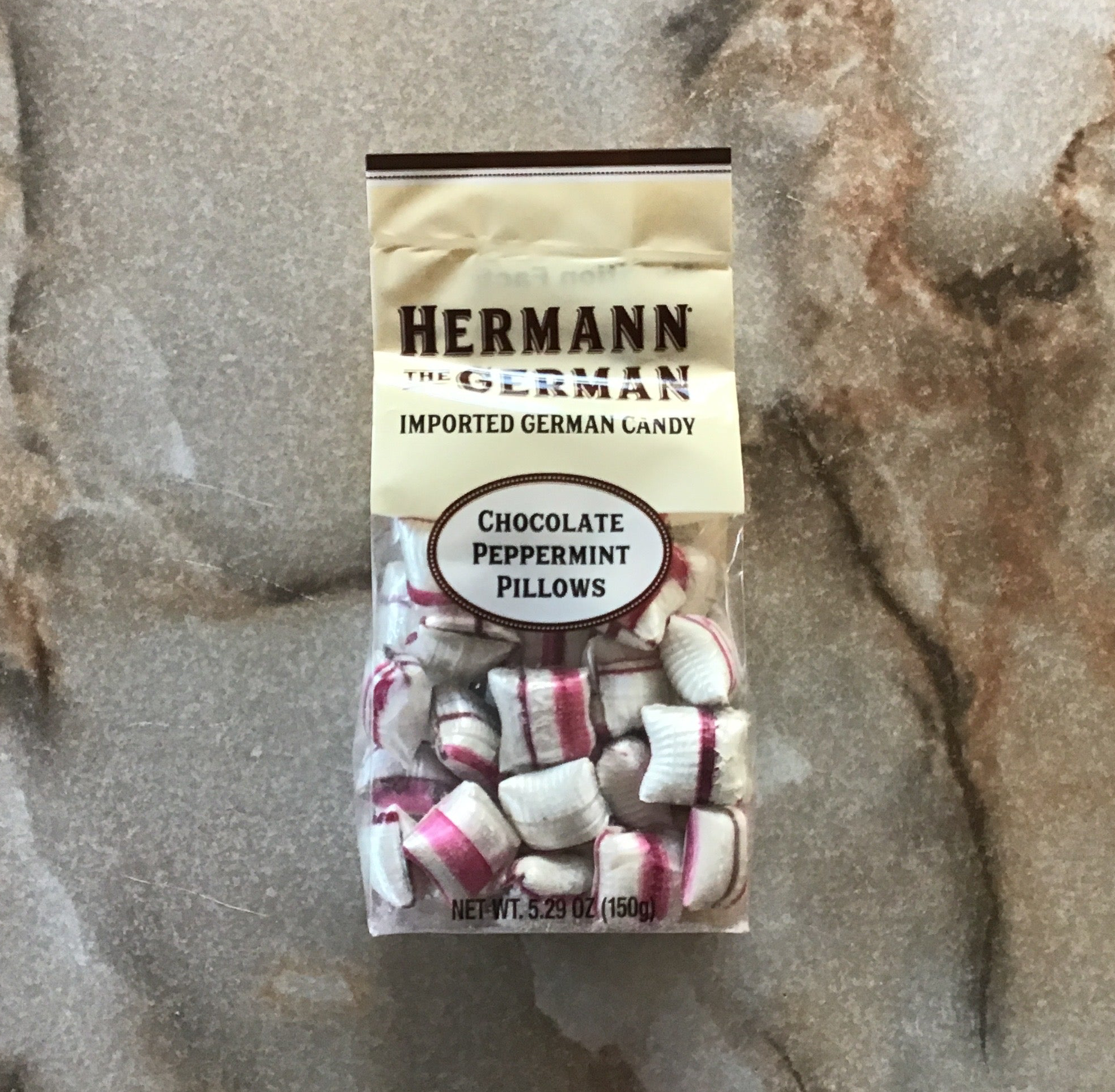 Hermann the German Chocolate Peppermint Pillows Candy 5.29 oz Bag