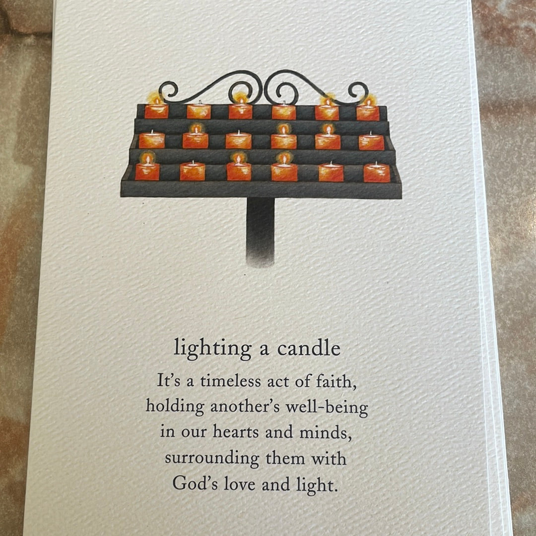 Lighting a Candle Support and Encouragement Card