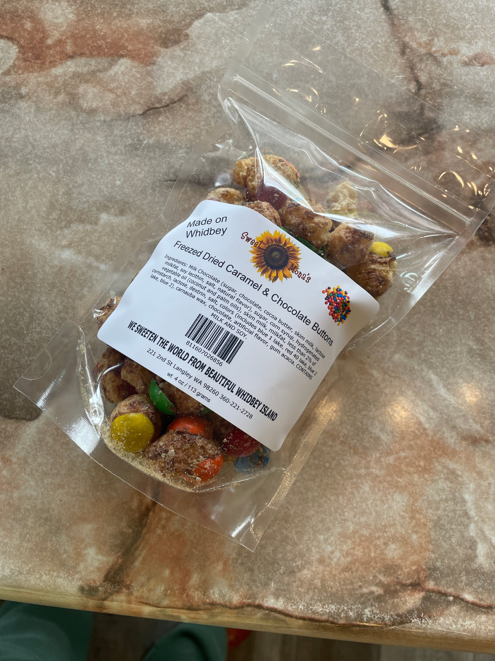 Freeze Dried Caramel and Chocolate Buttons 5.5 oz bag