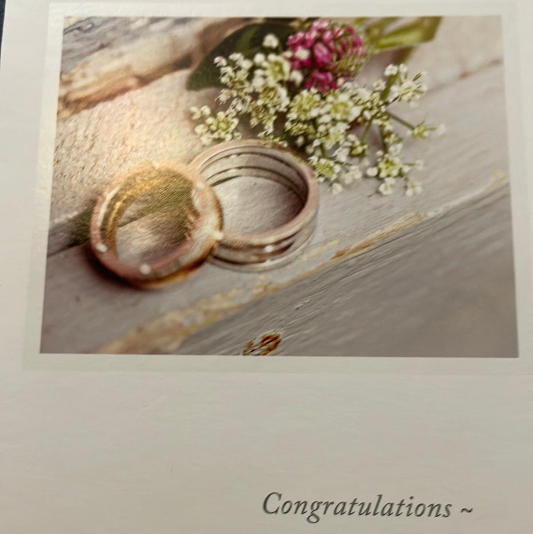 Wedding Bands Congratulations Card