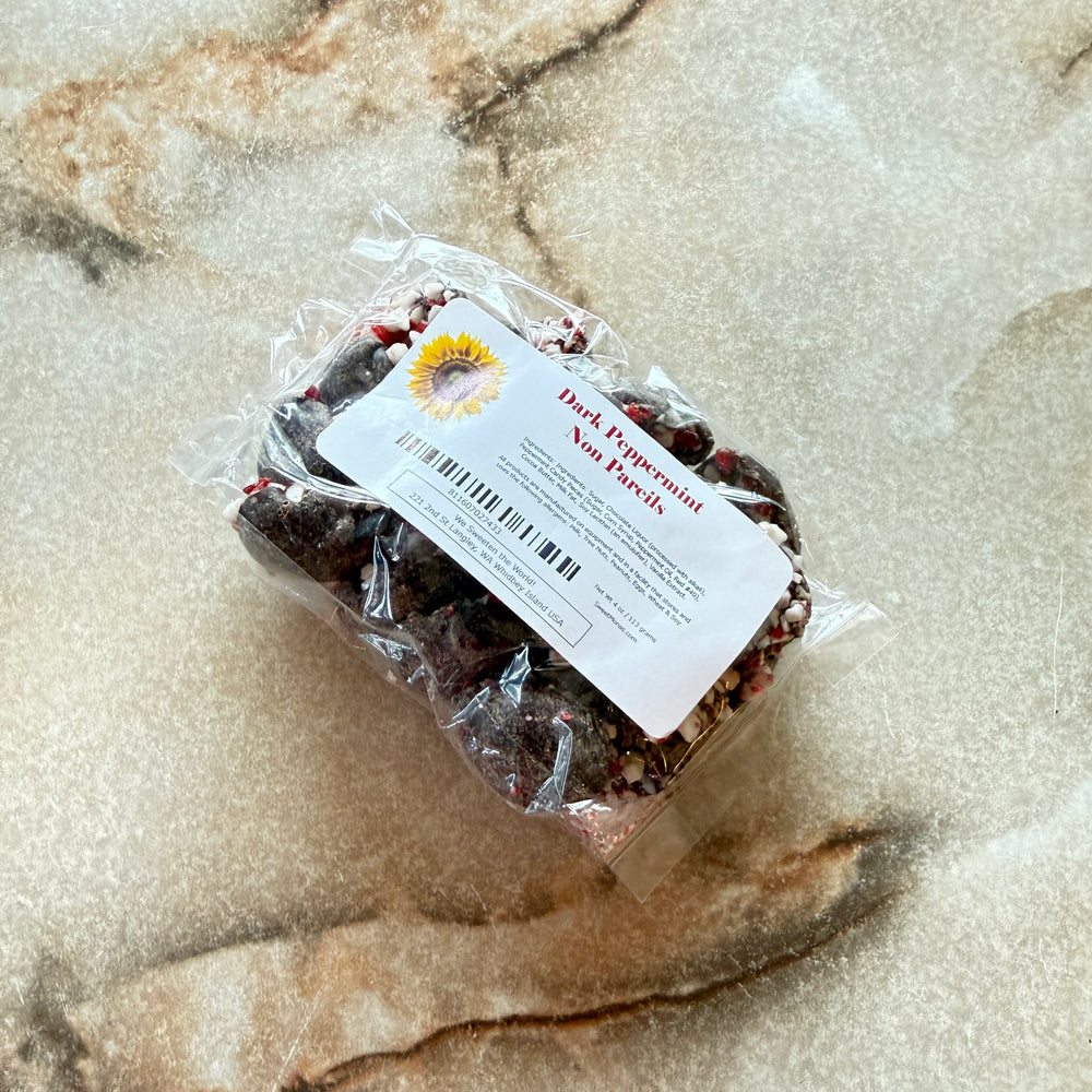 Dark Peppermint Non Pareils 4 oz Bag