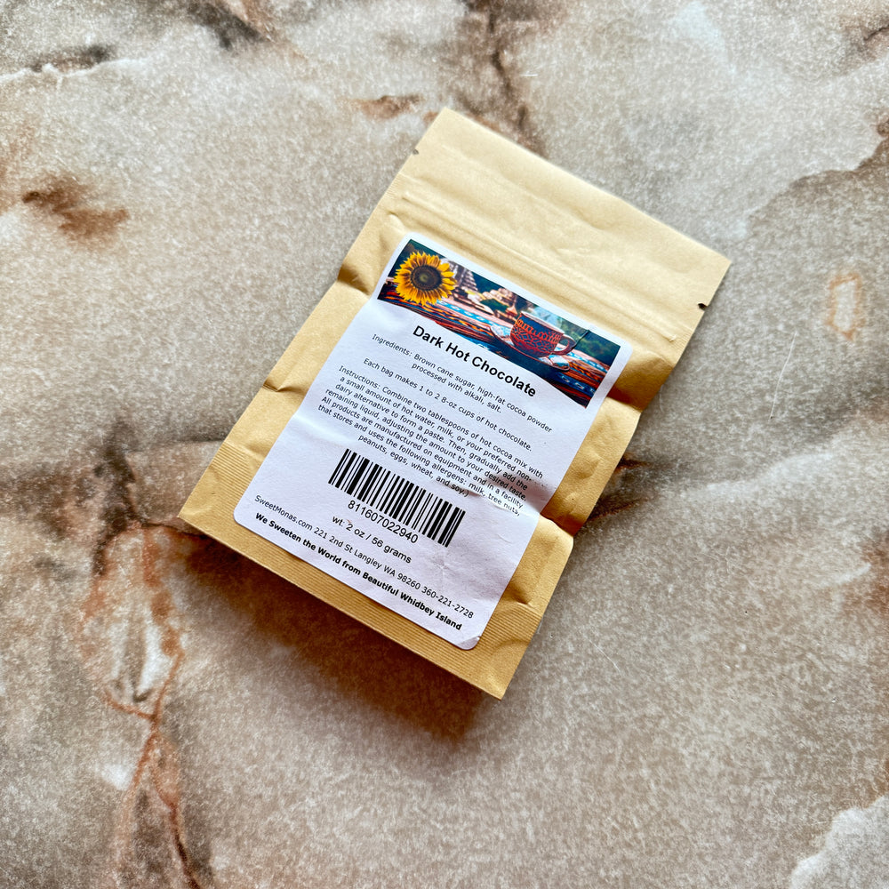 Dark Chocolate Hot Cocoa Mix in a 2 oz bag