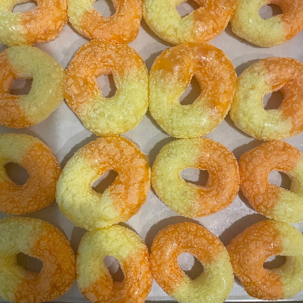 Freeze Dried Gummy Peach Rings 2.5 oz bag