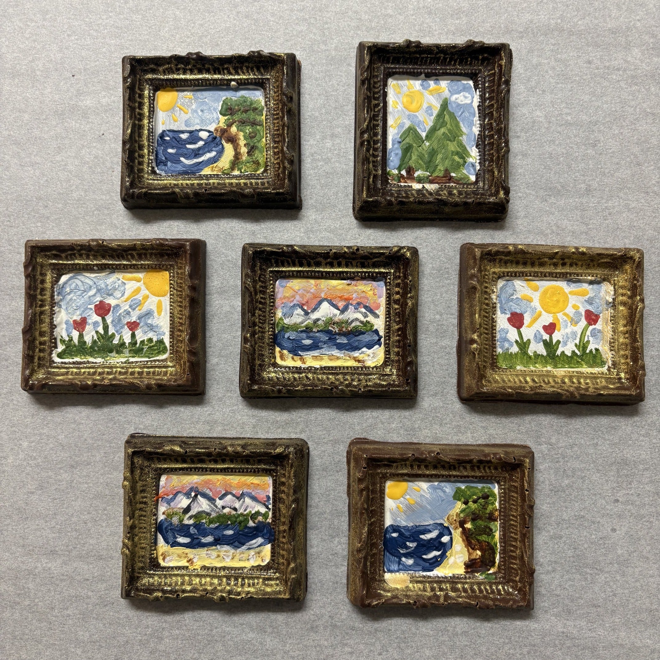 Hand Painted Original Artwork in Dark Chocolate
