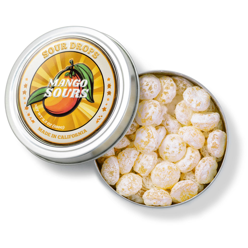 Mango Sours: 3.5oz Dye-Free Candy Tins
