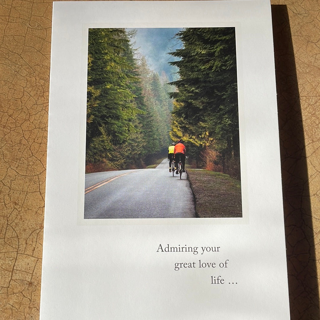 Biking Couple Anniversary Card