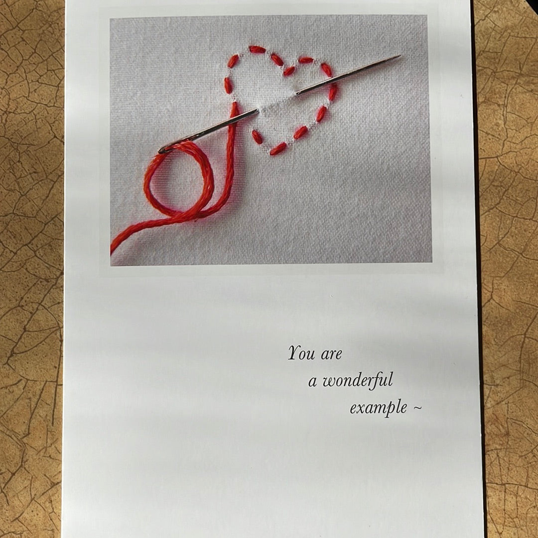 Needlepoint Heart Caregiver Support Card