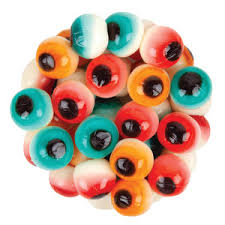 Scary Gummy Eyeballs in a 7 oz container
