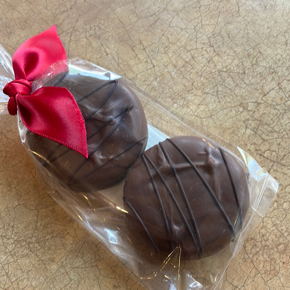 Milk Chocolate Covered Oreos in a 2 pc bag