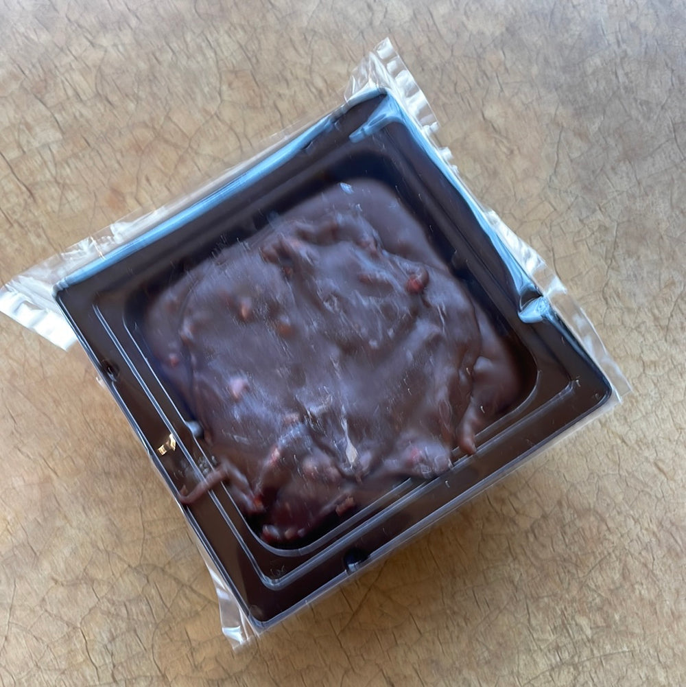 Dark Peppermint Fudge in a 4 oz square
