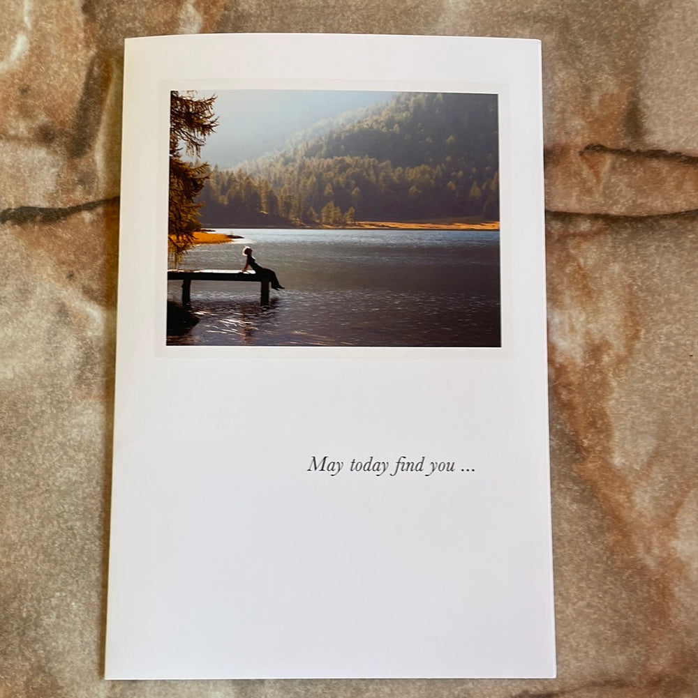 Woman on Pier Birthday Card