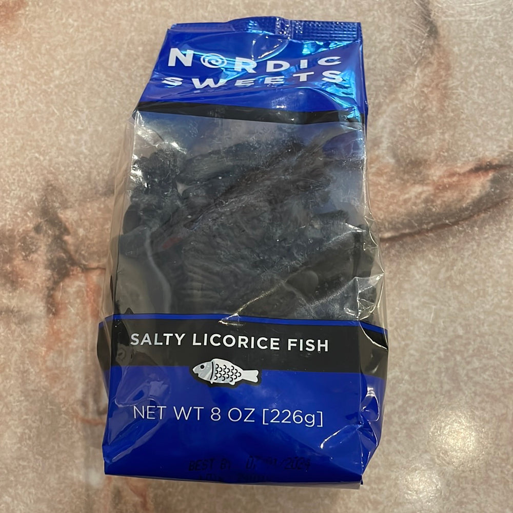 Salty Licorice Fish 8 oz Bag