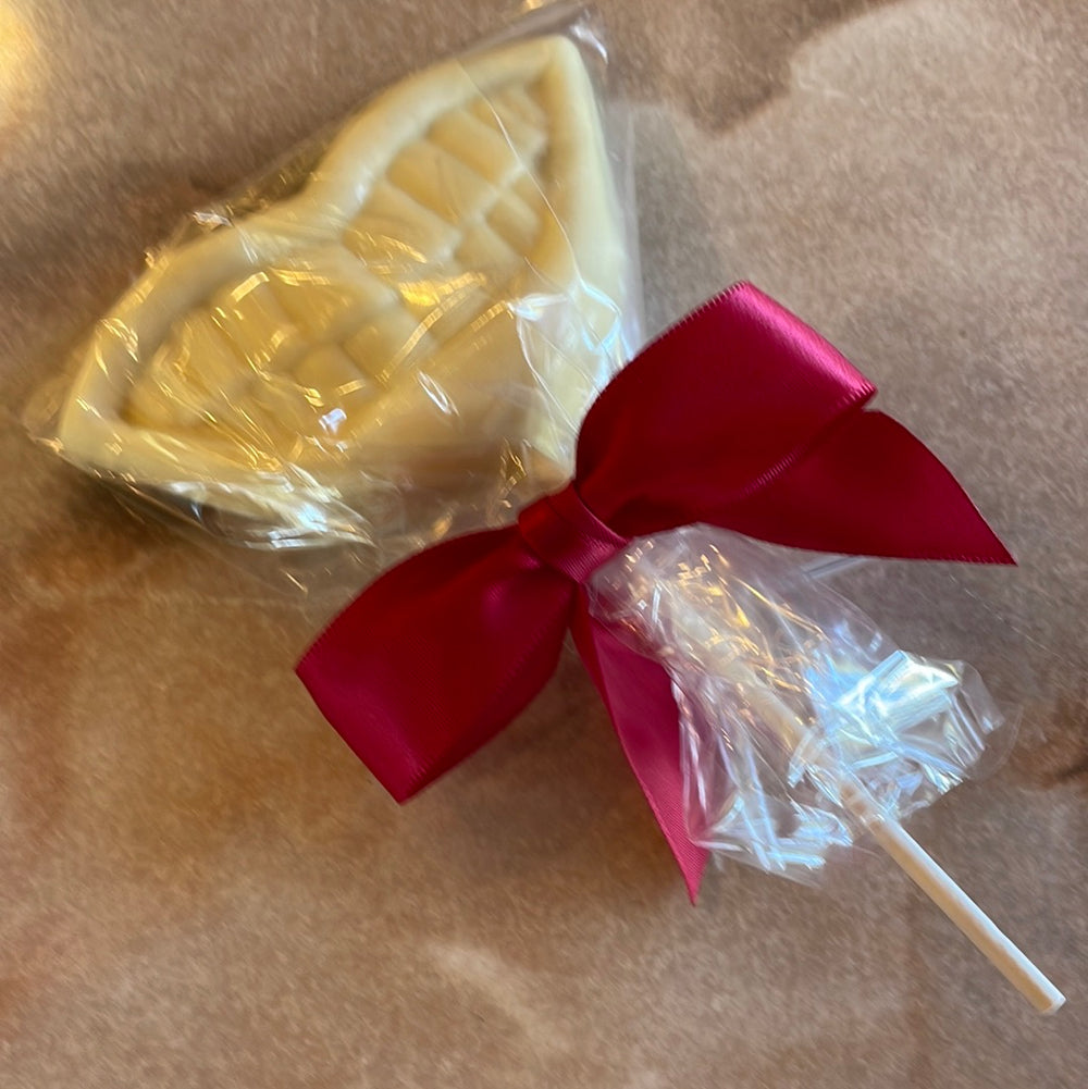 White Funny Mouth Lolly