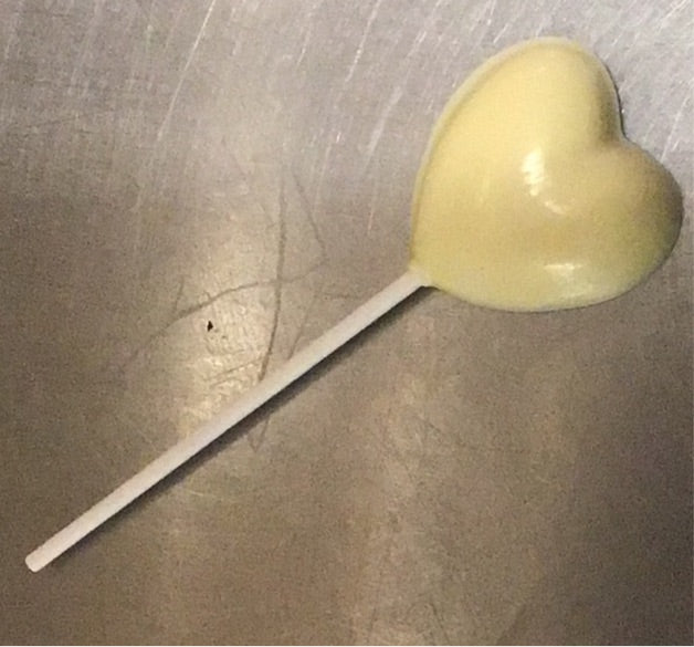 Small White Heart Lolly