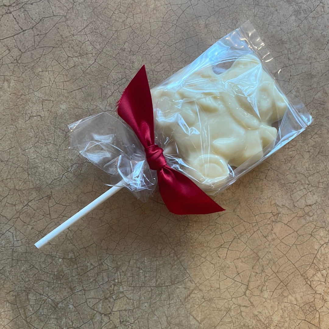 White Holiday Bear Lolly