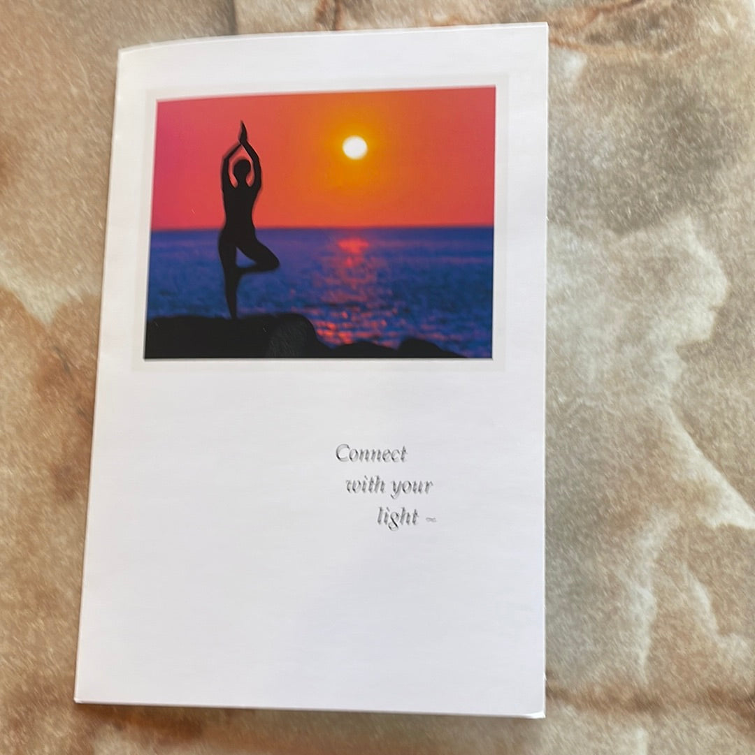 Tree Pose at Sunset Birthday Card