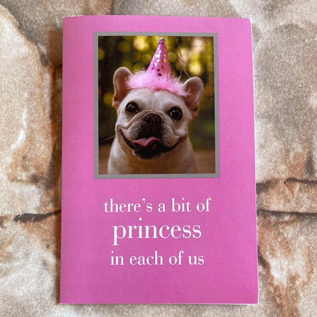 Pug Princess Birthday Card