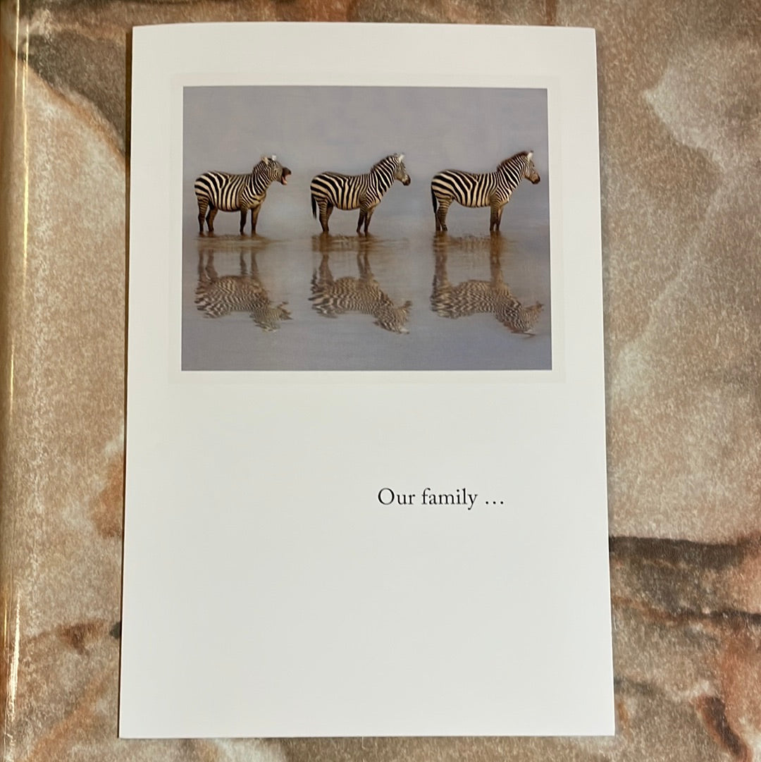 Zebra Fam Birthday Card